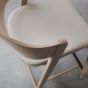 Vega Scandi Oak Bar Stool - Ivory Bonded Leather (Single) by Bentley Designs | Style Our Home