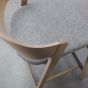 Vega Scandi Oak Bar Stool - Grey Fabric (Single) by Bentley Designs | Style Our Home