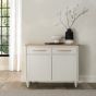 Larsen Scandi Oak & Soft Grey Narrow Sideboardby Bentle by Designs | Style Our Home
