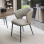 Luca - Grey Faux Leather Chair with Matt Black Legs (Pair) by Bentley Designs | Style Our Home