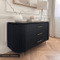 Lantine 3 Drawer Dresser - Matte Black Oak by Tommy Franks | Style Our Home