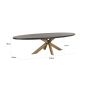 Watson Black 235cm Dining Table Incl. Spider Leg Gold