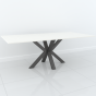 Studio Cross Rectangular Dining Table - 6 Seater in White & Black by Steve Bristow | Style Our Home