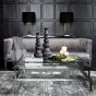 Belgravia Grey Three Seater Ribbed Sofa - Style Our Home 