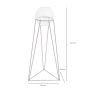 Bella Floor Standing Fishbowl Planter with Aged Copper Base