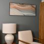 Soft Pink And Blue Agate Glass Wall Art 125x50cm