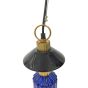 Alena Ink blue and frosted glass pendant E27 60W by Libra Designs | Style Our Home