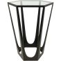 Catalan Bronze Gilded Side Table with Glass Top by Libra Designs | Style Our Home