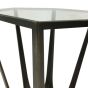 Catalan Bronze Gilded Side Table with Glass Top by Libra Designs | Style Our Home