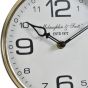 Stollard Silver Nickel Mantel Clock with Gold Angle Adjuster and Detail by Libra Designs | Style Our Home