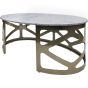 Metropolitan Coffee Table Metallic Black Nickel Finish with Grey Marble by Libra Designs | Style Our Home

