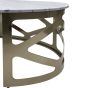 Metropolitan Coffee Table Metallic Black Nickel Finish with Grey Marble by Libra Designs | Style Our Home
