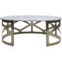 Metropolitan Coffee Table Metallic Black Nickel Finish with Grey Marble by Libra Designs | Style Our Home
