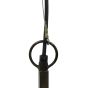 Atrium Single Glass Pendant Metallic Black Nickel Frame