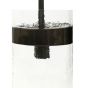 Atrium Single Glass Pendant Metallic Black Nickel Frame