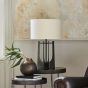 Glenthorpe Hammered Iron Table Lamp Gilded Oak with Irish Linen Shade