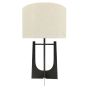 Glenthorpe Hammered Iron Table Lamp Gilded Oak with Irish Linen Shade