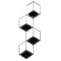  Honeycomb Mirror Set Brushed Grey Finish
