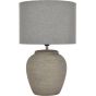 Baslow Etched Grey Large Ceramic Lamp with Shade By Libra | Style Our Home