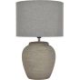 Baslow Etched Grey Large Ceramic Lamp with Shade By Libra | Style Our Home