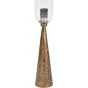 Sandbanks Iron and Hammered Glass Hurricane Large 79cm Floor Candle Hurricane By Libra | Style Our Home