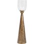 Sandbanks Iron and Hammered Glass Hurricane Large 79cm Floor Candle Hurricane By Libra | Style Our Home