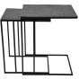 Luna Graphite Textured Aluminium Set of 2 Side Tables By Libra | Style Our Home