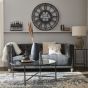 Gibson grey skeleton 90cm moving cog clock