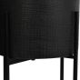 Clyde Floor Standing Matt Black Set of 2 Planters on Black Stands By Libra | Style Our Home
