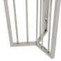 Abington Stainless Steel Frame and Clear Glass Console Table by Libra Designs | Style Our Home
