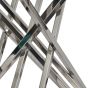 Iconic Nickel Twist Round Side Table With Glass Top By Libra | Style Our Home