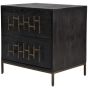 Varenna Espresso Stained Wooden 2 Drawer Bedside Table by Libra | Style Our Home