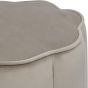 Scallop Footstool in Smokey Taupe Velvet by Libra | Style Our Home