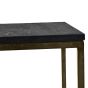 Kerby Iron Set of 2 Side Tables in Aged Champagne Finish with Galaxy Slate