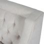 Theodore Buttoned Armchair in Ivory Fabric By Libra | Style Our Home