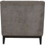 Theodore Buttoned Armchair in Warm Grey Fabric By Libra | Style Our Home