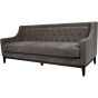 Theodore Buttoned Sofa in Warm Grey Fabric 200cm By Libra | Style Our Home