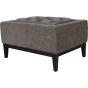 Theodore Buttoned Stool in Warm Grey Fabric  By Libra | Style Our Home