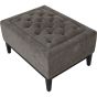 Theodore Buttoned Stool in Warm Grey Fabric  By Libra | Style Our Home