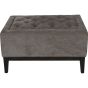 Theodore Buttoned Stool in Warm Grey Fabric  By Libra | Style Our Home