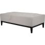 Theodore Large Buttoned  Ottoman in Ivory Fabric  By Libra | Style Our Home