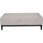 Theodore Large Buttoned  Ottoman in Ivory Fabric  By Libra | Style Our Home