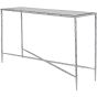 Patterdale Hand Forged Console Table Large 140x35cm Chalk White with Glass Top By Libra | Style Our Home