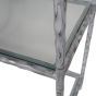 Patterdale Hand Forged Shelving Unit Table Chalk White with Glass Shelves By Libra | Style Our Home