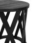 Cali Solid Wooden Set of 2 Nesting Side Tables in Black by Libra | Style Our Home