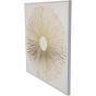 Golden Foiled Sunburst Framed Canvas 100x100cm By Libra | Style Our Home