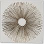 Golden Foiled Sunburst Framed Canvas 100x100cm By Libra | Style Our Home