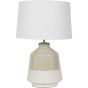 Canterbury Soft Green Dipped Glaze Table Lamp 58cm with Ivory Coolie Shade By Libra | Style Our Home