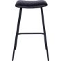 Arthur Charcoal Leather Bar Stools (a pair) by Libra | Style Our Home 