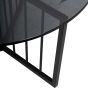 Abington Black Frame and Tinted Glass Round Coffee Table 80cm by Libra Designs | Style Our Home
